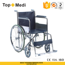 TOPMEDI Medical Equip Günstig Preis Grundstahl Rollstuhl mit fester Fußstütze